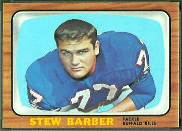 Stew Barber 1966 Topps football card