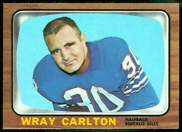 Wray Carlton 1966 Topps football card