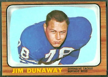 Jim Dunaway 1966 Topps football card