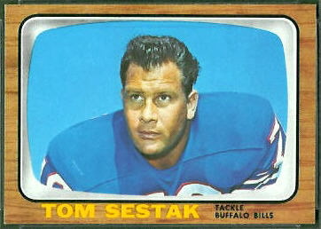 Tom Sestak 1966 Topps football card