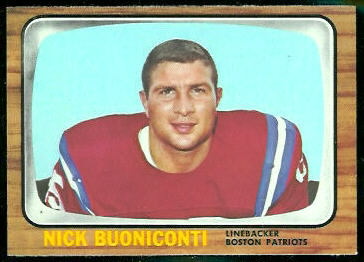 Nick Buoniconti 1966 Topps football card