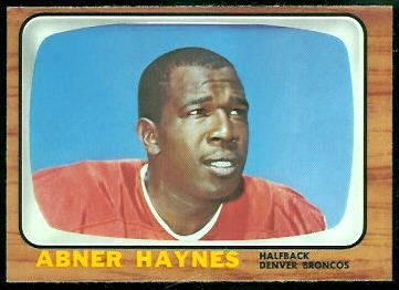 Abner Haynes 1966 Topps football card Abner Haynes 1966 Topps football card