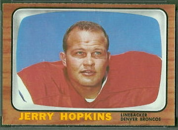 Jerry Hopkins 1966 Topps football card