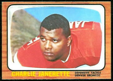 Charlie Janerette 1966 Topps football card Charlie Janerette 1966 Topps football card