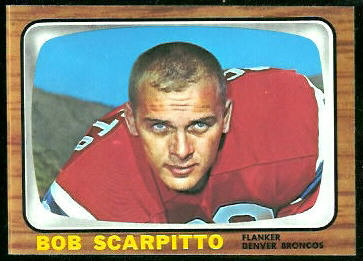 Bob Scarpitto 1966 Topps football card