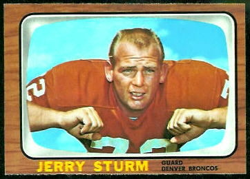 Jerry Sturm 1966 Topps football card