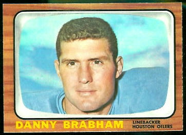 Danny Brabham 1966 Topps football card