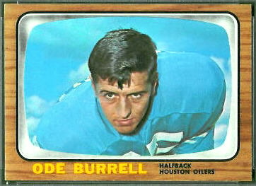 Ode Burrell 1966 Topps football card