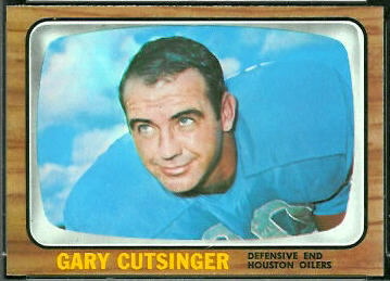 Gary Cutsinger 1966 Topps football card