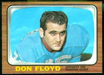 Don Floyd 1966 Topps football card