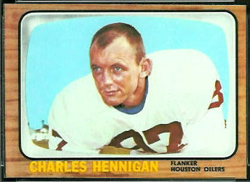 Charlie Hennigan 1966 Topps football card