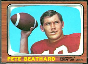 Pete Beathard 1966 Topps football card Pete Beathard 1966 Topps football card