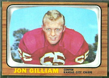 Jon Gilliam 1966 Topps football card Jon Gilliam 1966 Topps football card