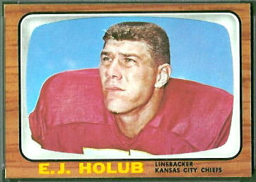 E.J. Holub 1966 Topps football card