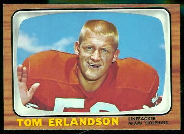 Tom Erlandson 1966 Topps football card