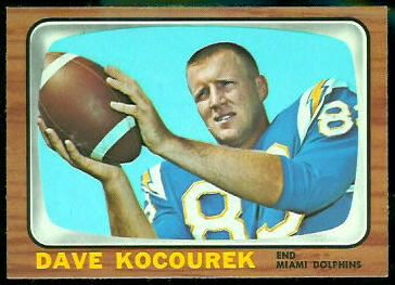 Dave Kocourek 1966 Topps football card