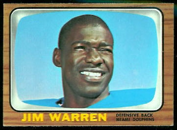 Jim Warren 1966 Topps football card