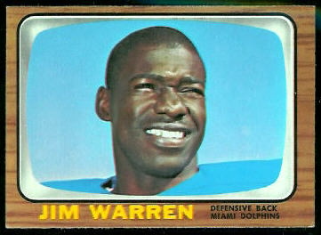 Jim Warren 1966 Topps football card Jim Warren 1966 Topps football card