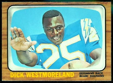 Dick Westmoreland 1966 Topps football card Dick Westmoreland 1966 Topps football card