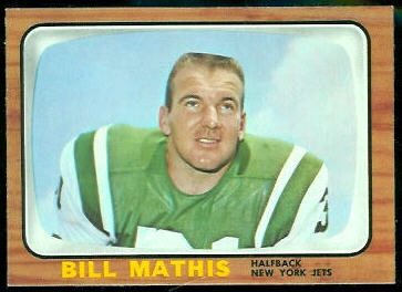 Bill Mathis 1966 Topps football card
