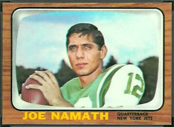 Joe Namath 1966 Topps football card