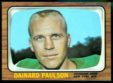 Dainard Paulson 1966 Topps football card