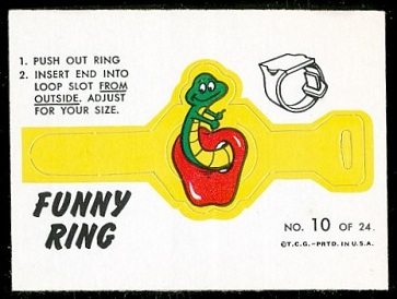 Wormy Apple 1966 Topps Funny Rings football card