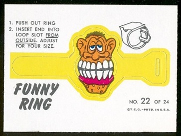 Mr. Boo 1966 Topps Funny Rings football card