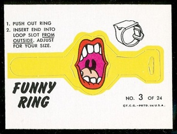 Big Mouth 1966 Topps Funny Rings football card