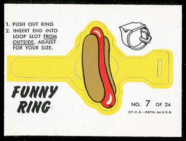 Hot Dog 1966 Topps Funny Rings football card