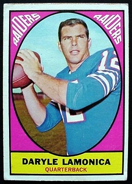 Daryle Lamonica 1967 Milton Bradley football card