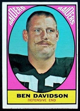 Ben Davidson 1967 Milton Bradley football card