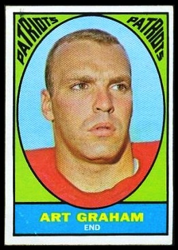 Art Graham 1967 Milton Bradley football card