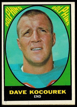 Dave Kocourek 1967 Milton Bradley football card