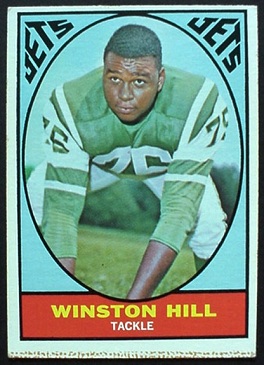 Winston Hill 1967 Milton Bradley football card