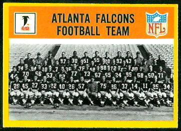 Atlanta Falcons Team 1967 Philadelphia football card