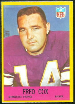 Fred Cox 1967 Philadelphia football card