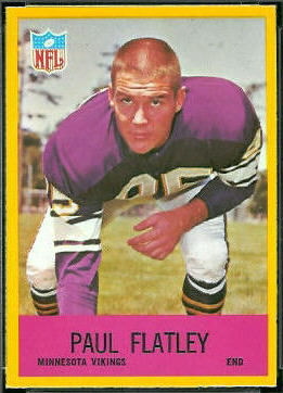 Paul Flatley 1967 Philadelphia football card