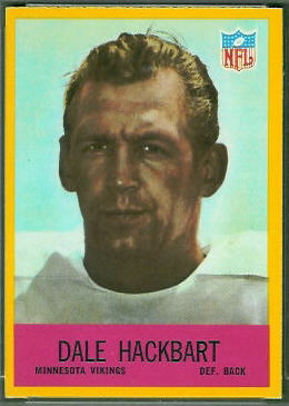 Dale Hackbart 1967 Philadelphia football card