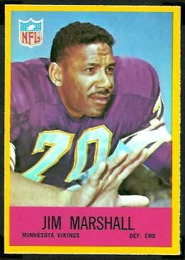 Jim Marshall 1967 Philadelphia football card