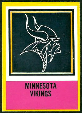 Vikings Logo 1967 Philadelphia football card Vikings Logo 1967 Philadelphia football card