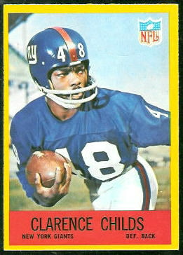 Clarence Childs 1967 Philadelphia football card