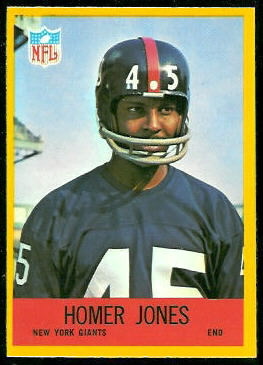 Homer Jones 1967 Philadelphia football card Homer Jones 1967 Philadelphia football card