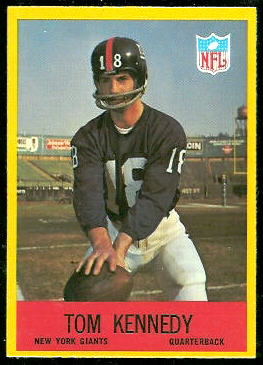 Tom Kennedy 1967 Philadelphia football card