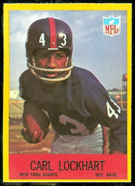 Spider Lockhart 1967 Philadelphia football card Spider Lockhart 1967 Philadelphia football card