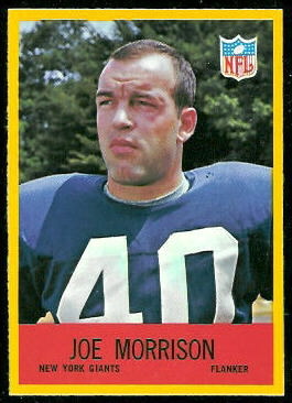 Joe Morrison 1967 Philadelphia football card