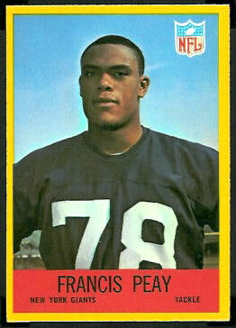 Francis Peay 1967 Philadelphia football card Francis Peay 1967 Philadelphia football card