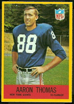 Aaron Thomas 1967 Philadelphia football card