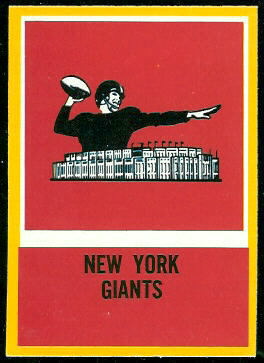 Giants Logo 1967 Philadelphia football card