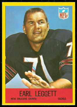Earl Leggett 1967 Philadelphia football card